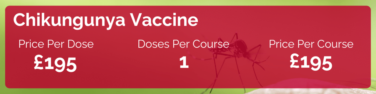 Chikungunya vaccine price £195